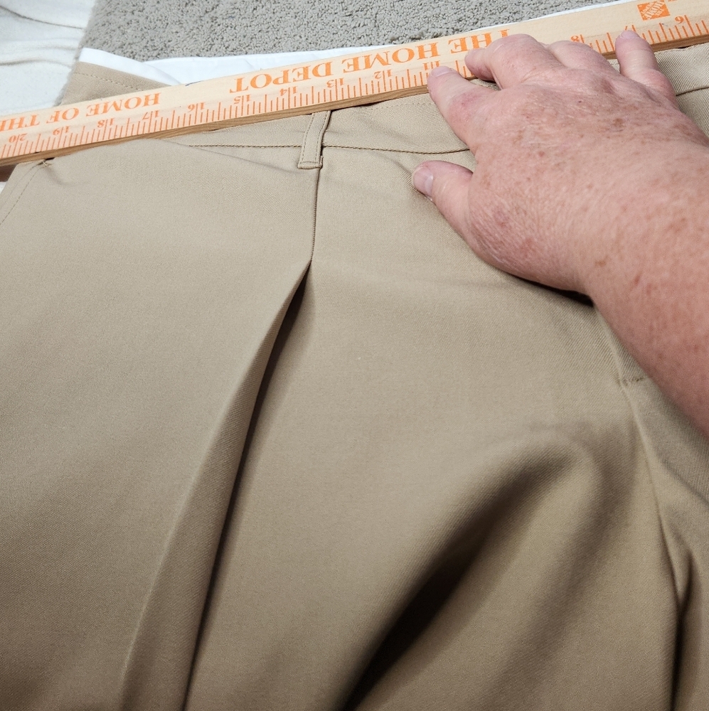 Women's Mid-Rise Wide Leg Contrast Waistband Trousers Future Collective Khaki XL - Picture 12 of 16